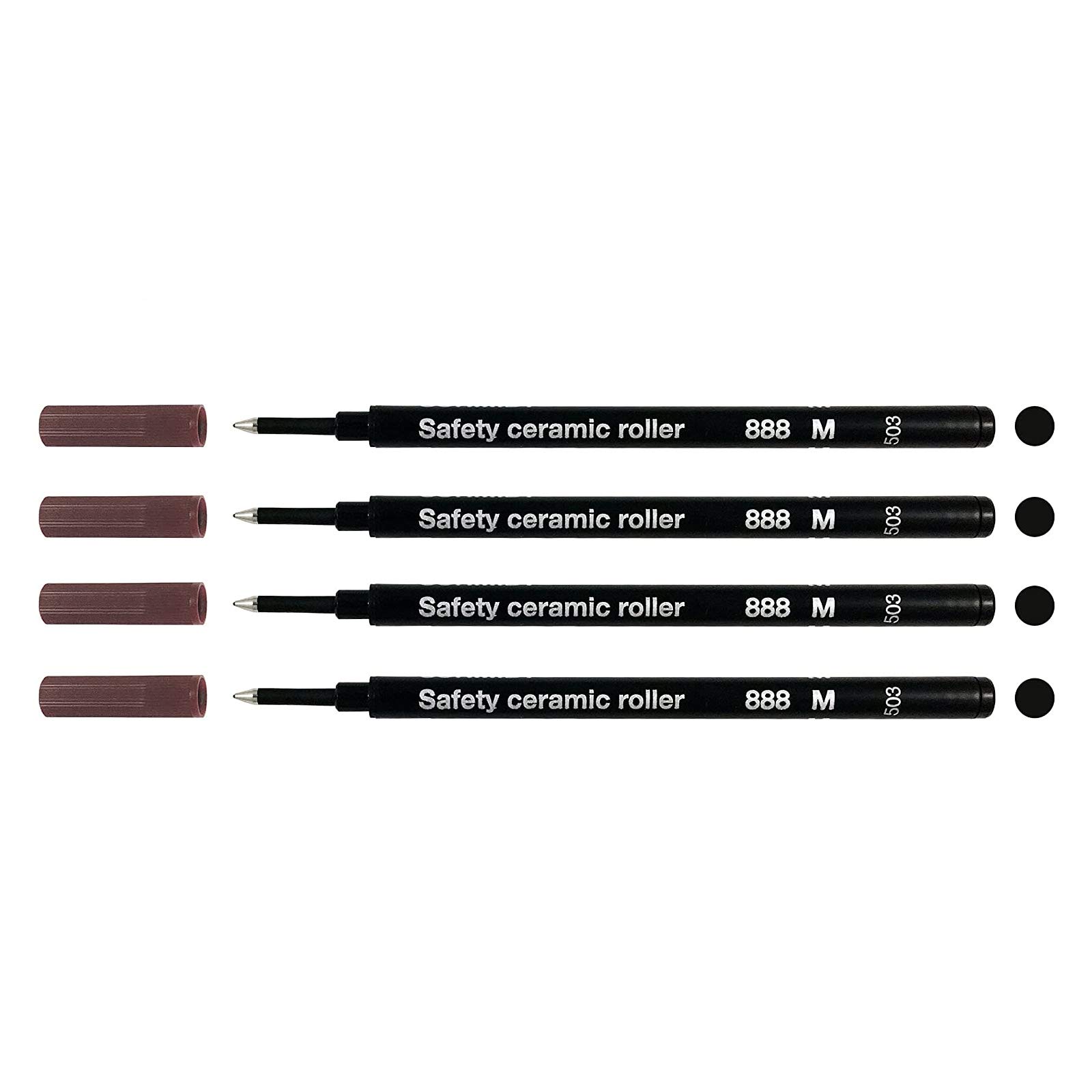 Schmidt 888F Keramik-Tintenroller-Minen - 10 Stück, 0,6 Mm, Schwarz