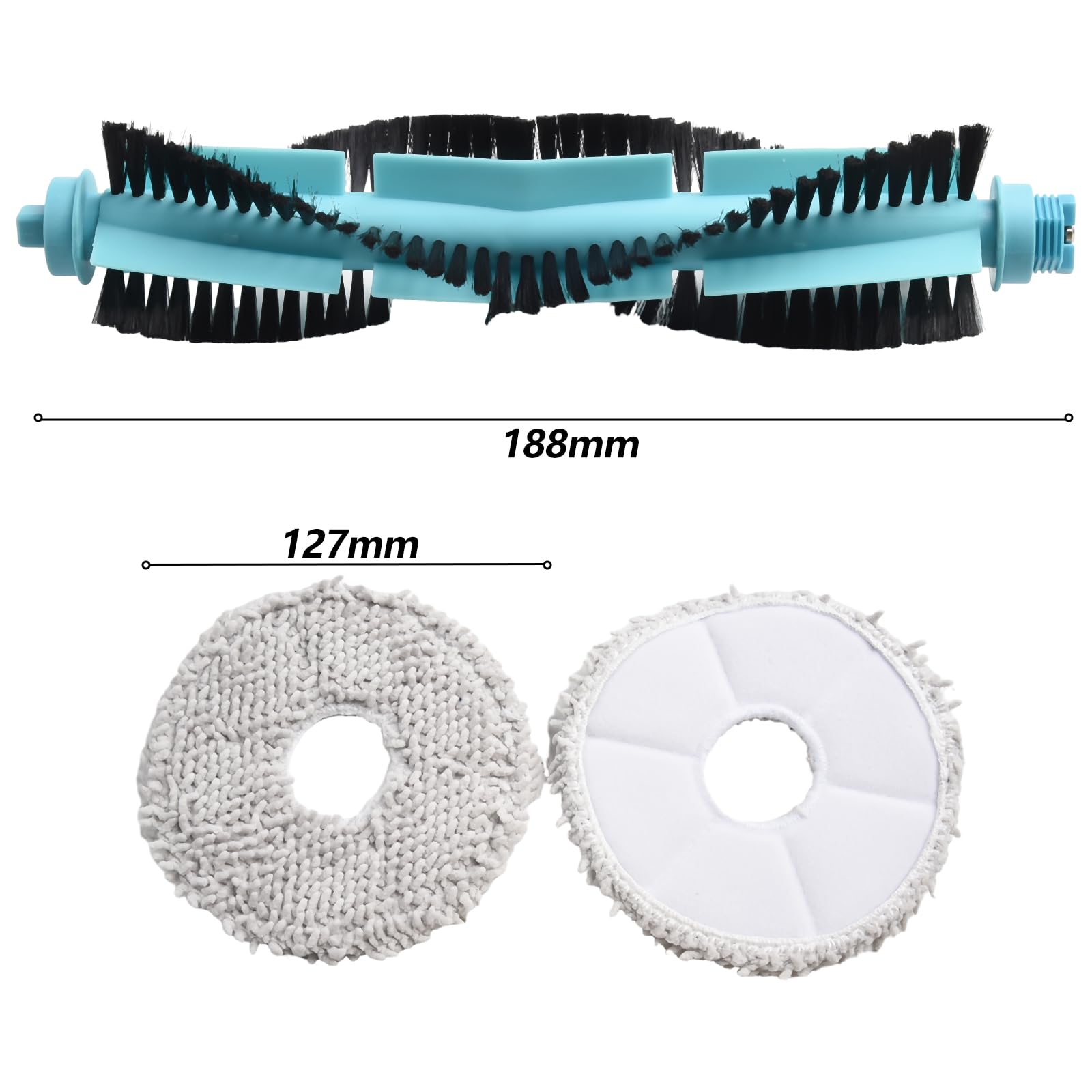 Kit di parti di ricambio per robot aspirapolvere Cecotec per Conga 11090, spazzola a rullo, panno , filtro, sacchetti per la polvere, spazzole laterali, spazzole per la pulizia (27 pezzi)