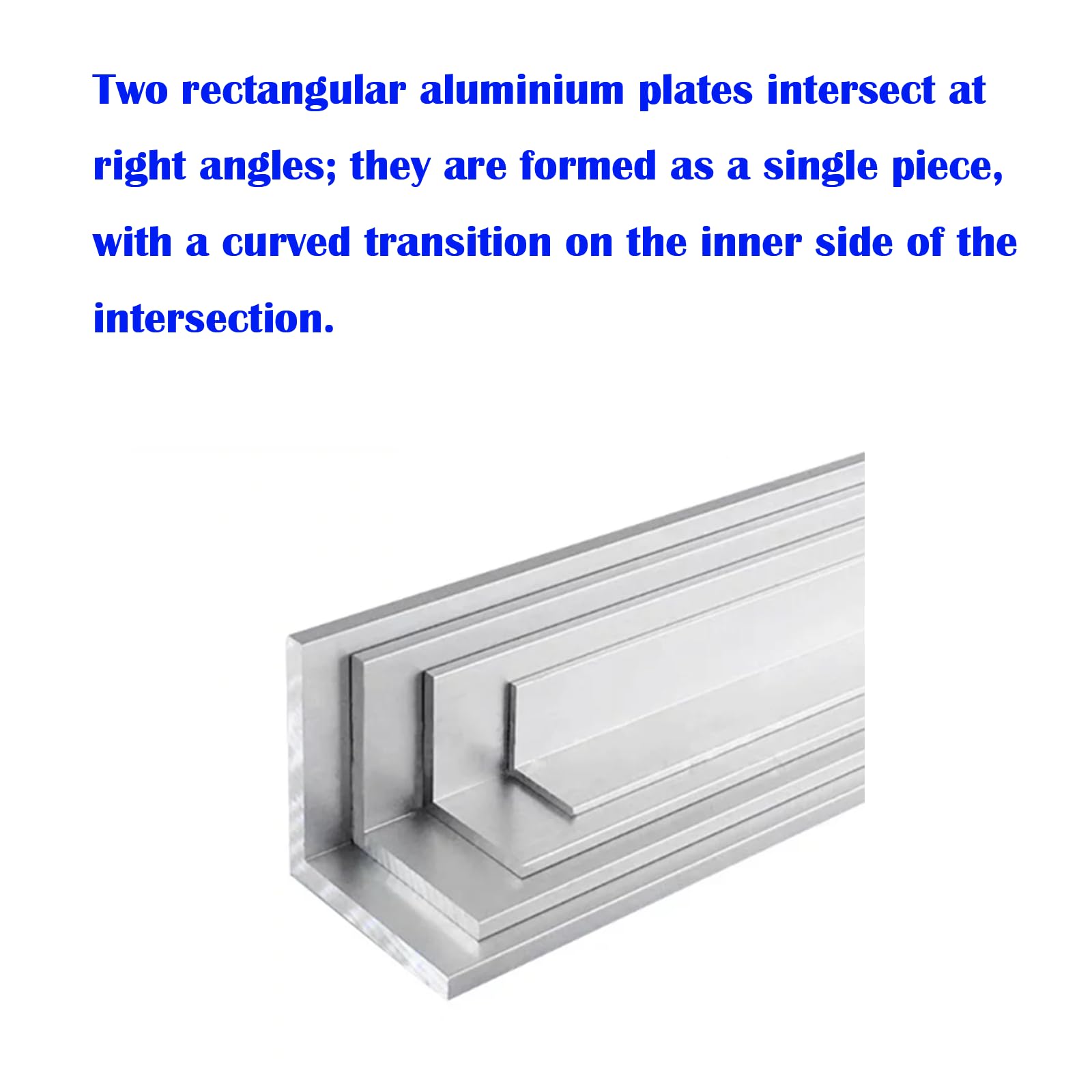 6061 L-Profil Aus Aluminium, Ungleichseitiges Aluminiumprofil, Metallprofil Mit 90-Grad-Rechtwinkel (10 * 100 * 100 * 500mm)