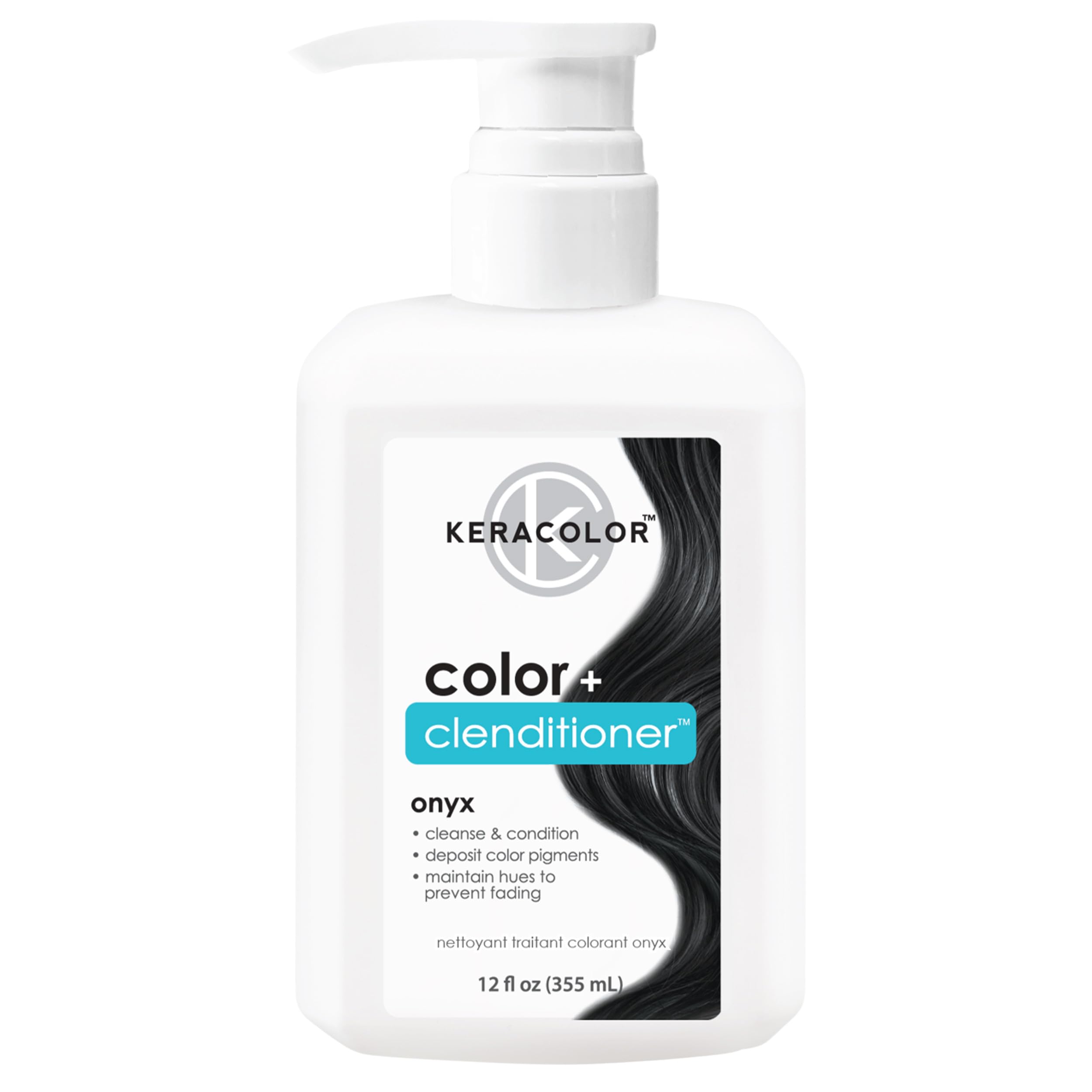 Keracolor Color + Clenditioner 3-in-1 Color-Depositing Conditioner, Gently Cleanses & Conditions, Semi-Permanent Hair Color, 23 Shades, 12 Fl Oz