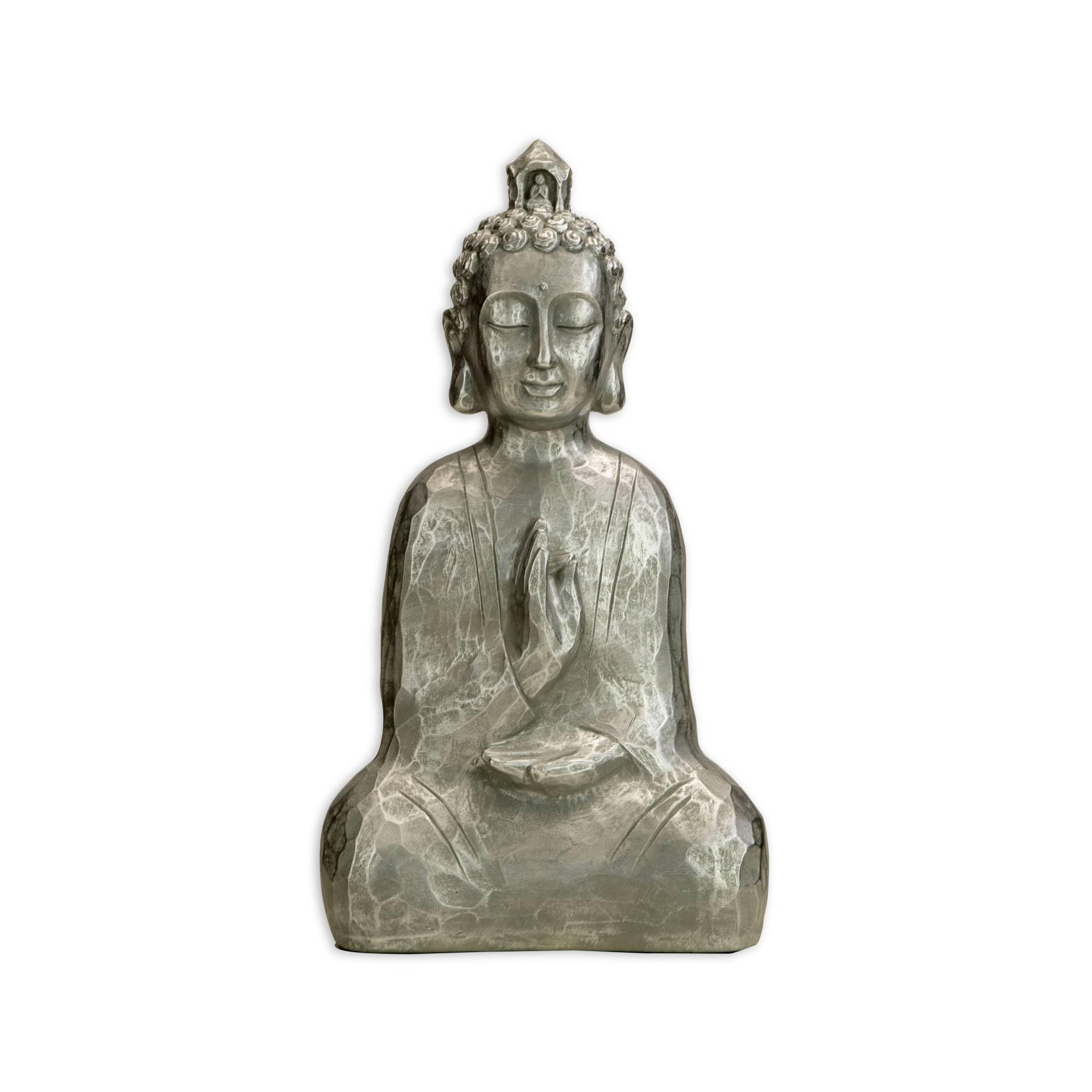 Madison & Mayfair Silver Sitting Buddha Ornament