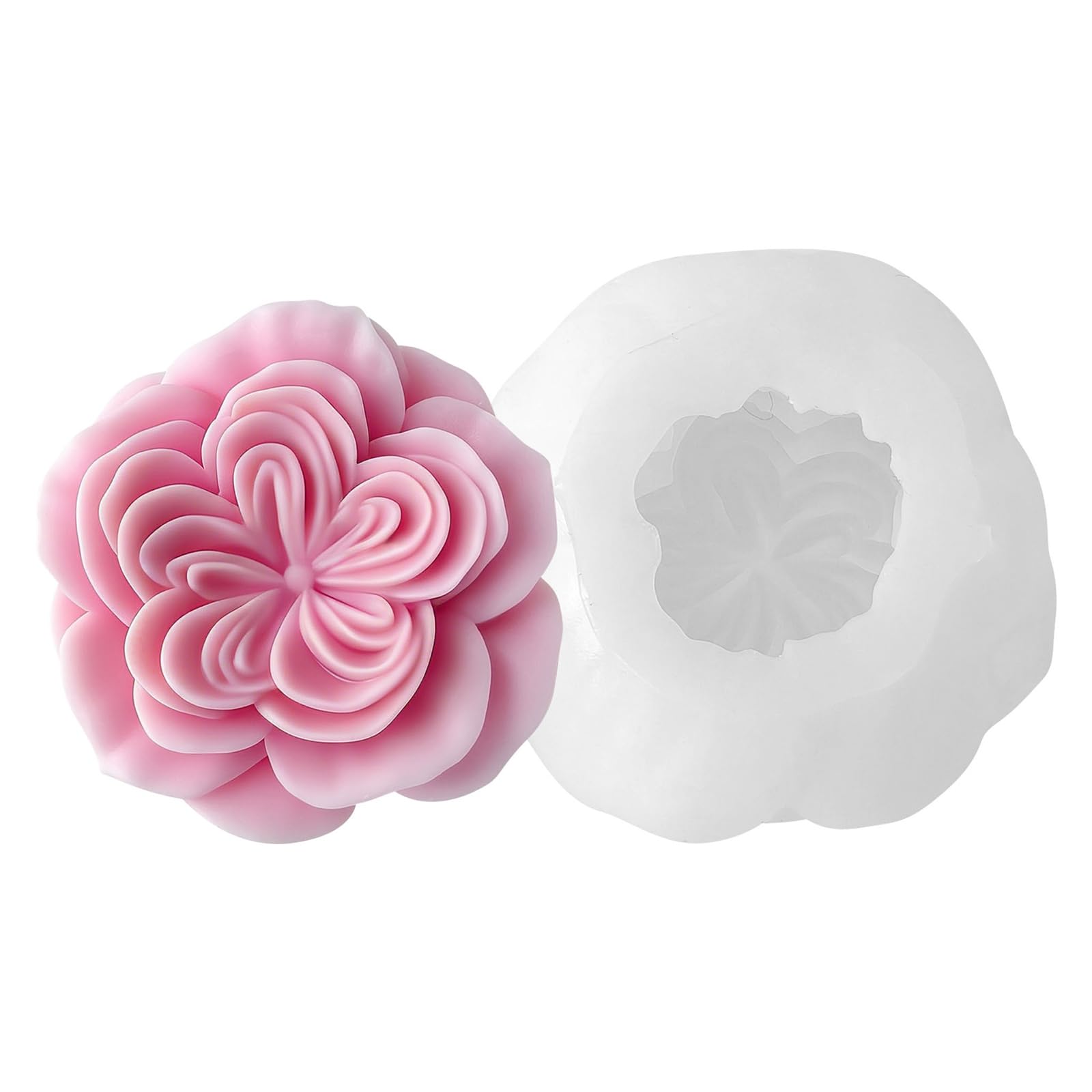 OSNIYAW Austin Rose Silicone Molds Easy Demolding Silicone Baking for Soap Chocolate and Resin Casting Food Grade Elastomer Candlewax Cast