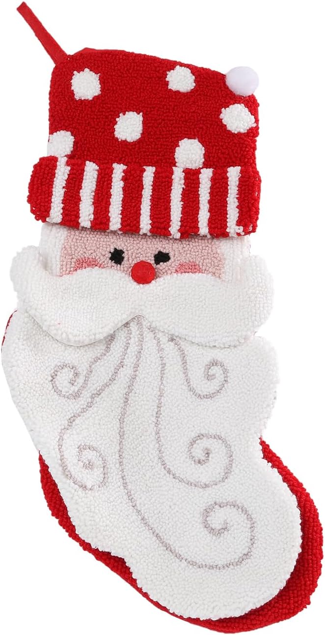 Christmas Stockings, 20 inch Christmas Pants, Deer gnome Christmas Snowman Burlap Checkered Christmas Boots, Suitable for Family and Children's Holiday Christmas Decoration Gifts 20inch Santa Claus-white