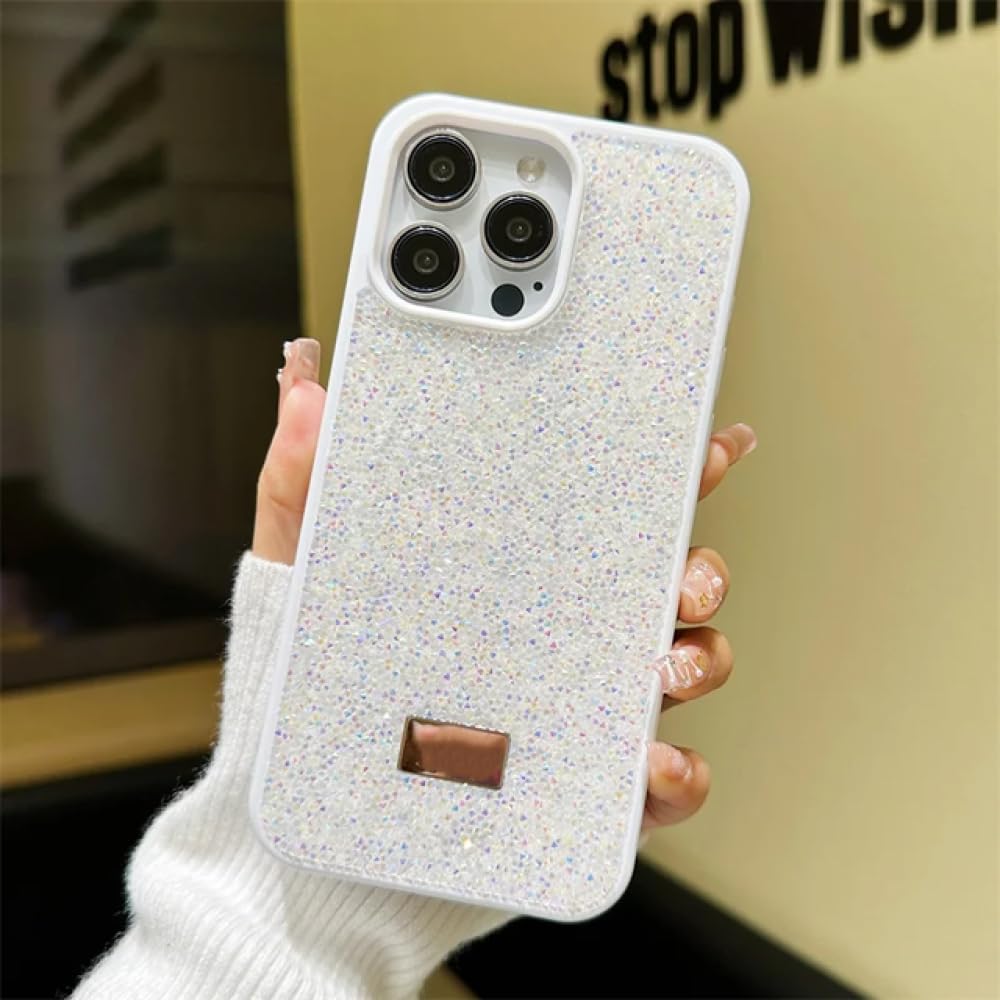 Coque iPhone 14 Pro Max diamant brillant antichoc blanc luxe 13 12 - 8