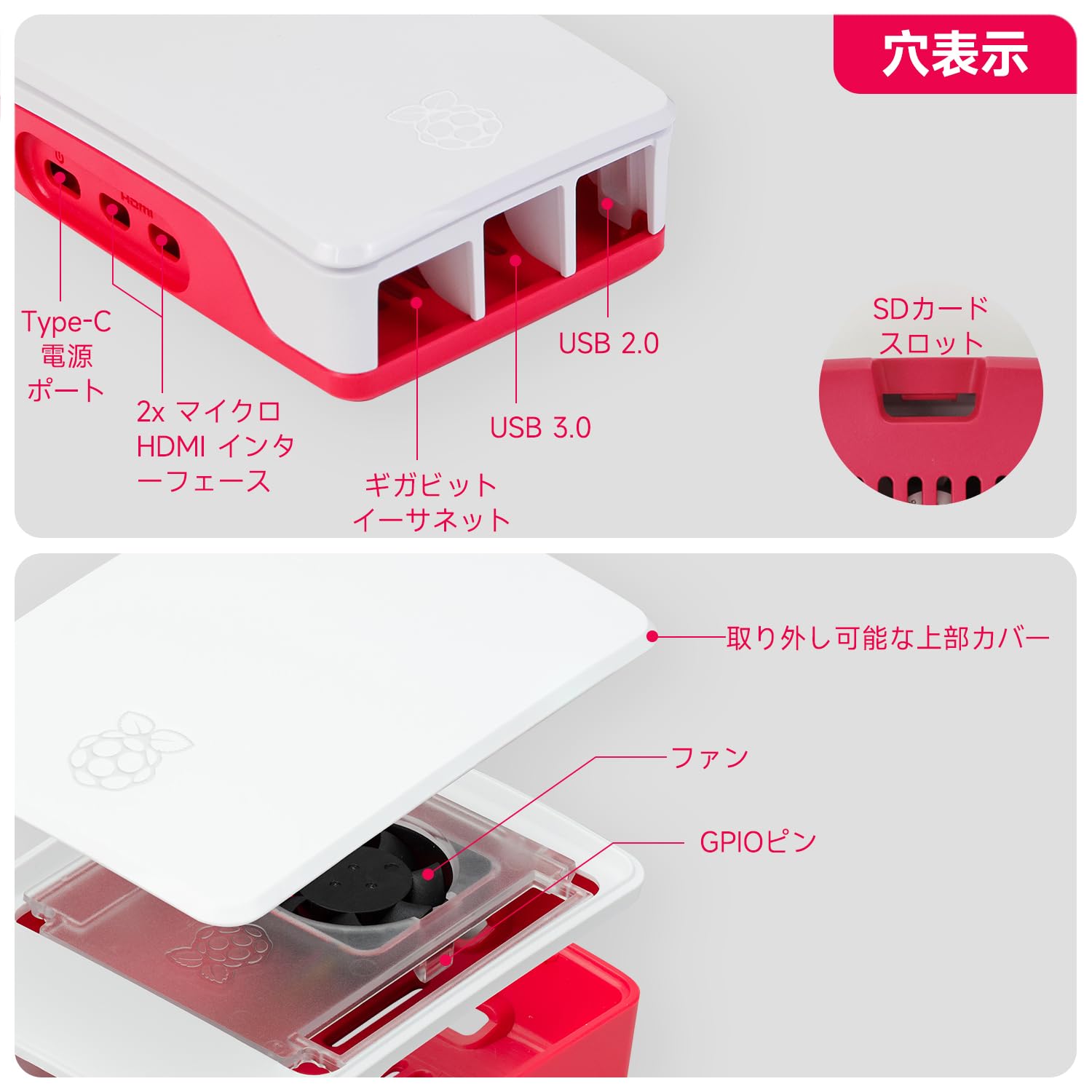 Amazon.co.jp: Yahboom ABSシェル Raspberry Pi 5 PWMファン付き 