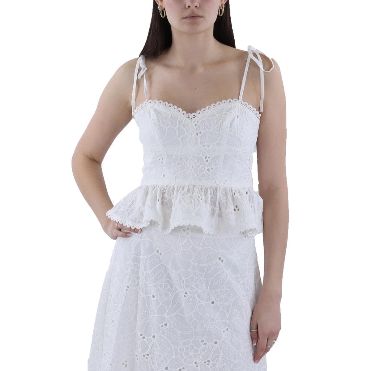 bcbg tori peplum top