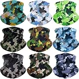 9PCS Mens Headband Outdoor Bandana Face Scarf Mask Neck Warmer Balaclava Headwear Head Wrap for Spor