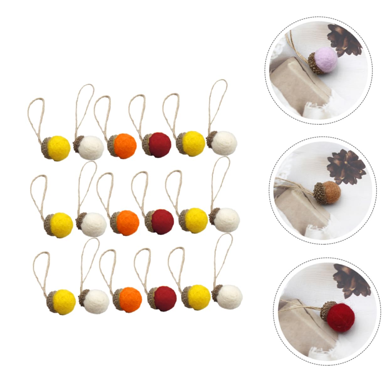 MAGICLULU 2 Set Di Decorazioni Natalizie Forniture Decorative in Feltro Cartone Animato Forma Per Ghirlande Eventi 25 Pezzi * 2