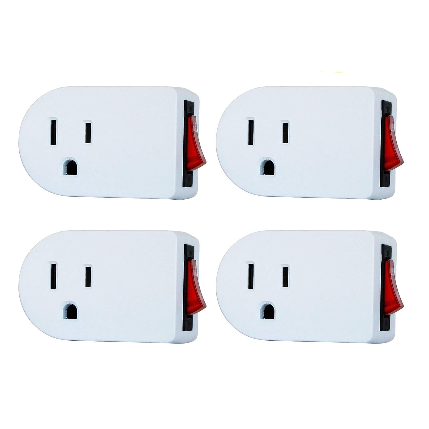 Black Friday - 40% OFF Luxtronic Grounded Adapter On/Off Power Switch with Red Light ETL White (Pack of 4) Black Friday 🔥 Luxtronic Grounded Adapter On/Off Power Switch with Red Light ETL White (Pack of 4)