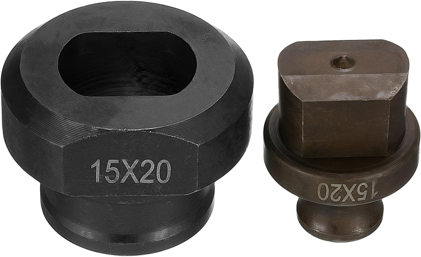 HARFINGTON Hydraulic Hole Punch Die Φ15×20mm, Carbon Steel, Electric, Industrial, Burgundy & Black
