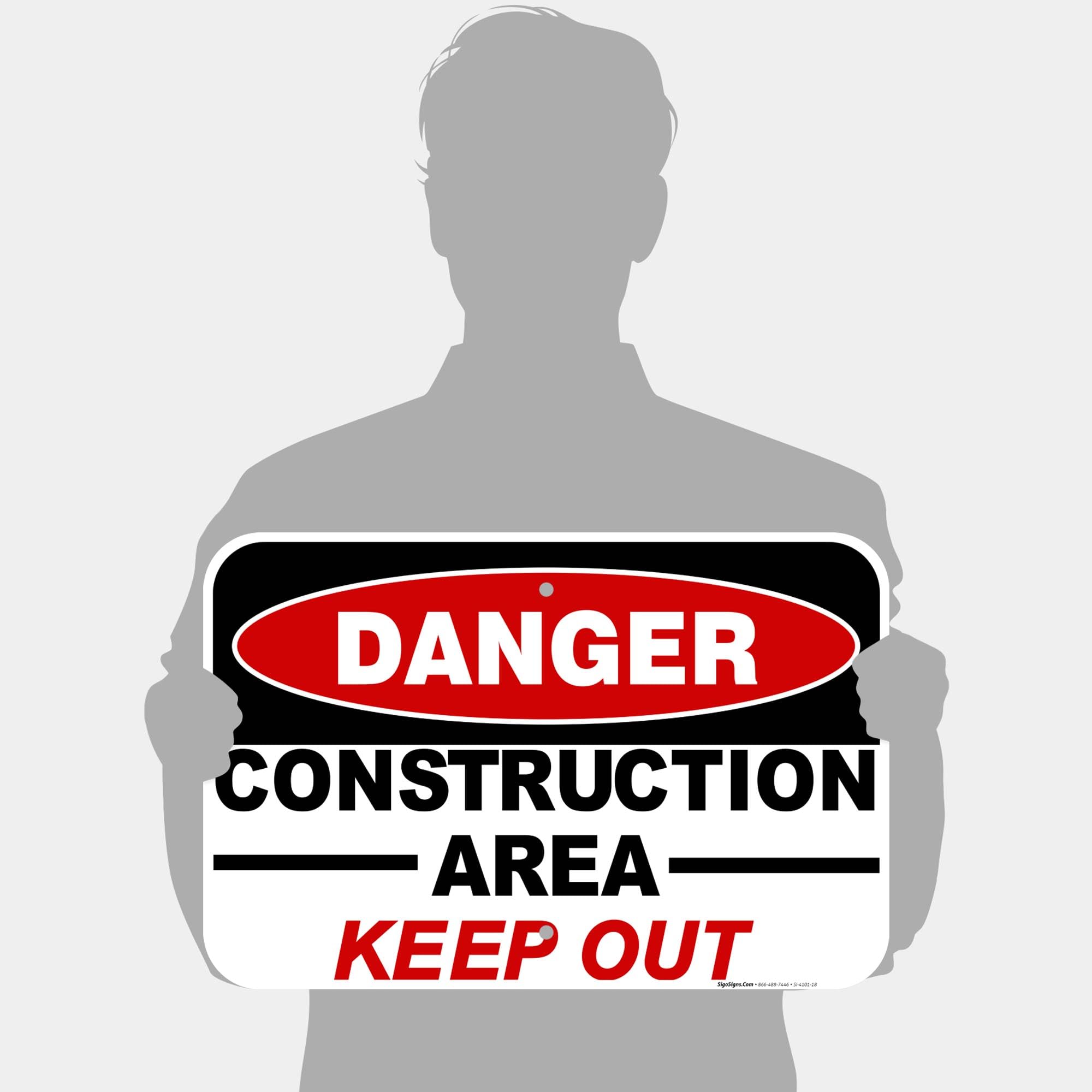 Danger Construction Area Sign, Keep Out — Amazon image 4