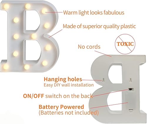 Miniatura 9 de Rdutuok Luces LED de marquesina, letrero de barra iluminado, lámpara de letras para bar, bar, funciona con pilas, para boda, fiesta de cumpleaños,