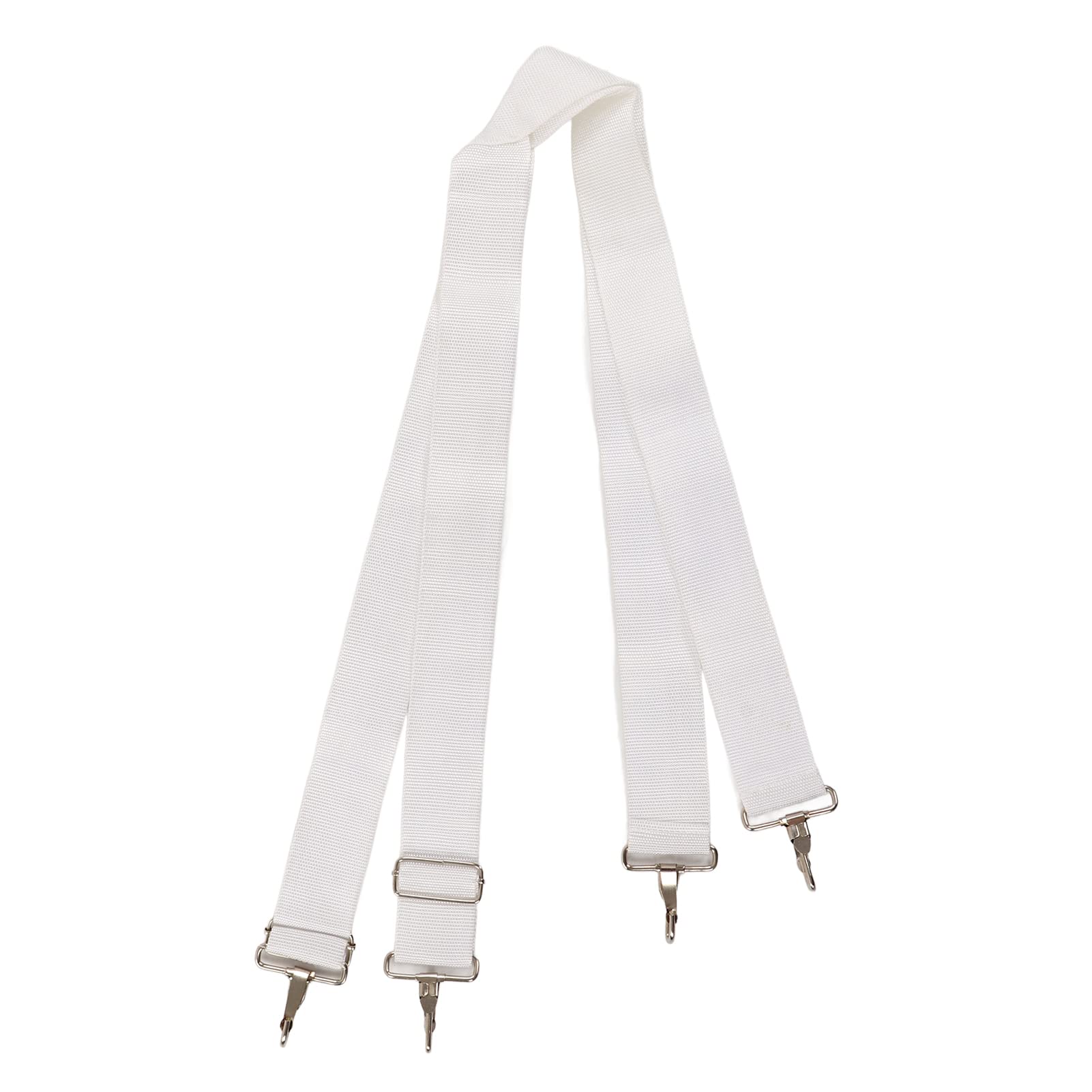 Drum Strap Belt, Bass Drum Strap, Bass Drum Strap Soft Nylon Elástico Ajustable Ergonómico Cómodo Doble Hombro Drum Strap Belt para Bass Drum Blanco