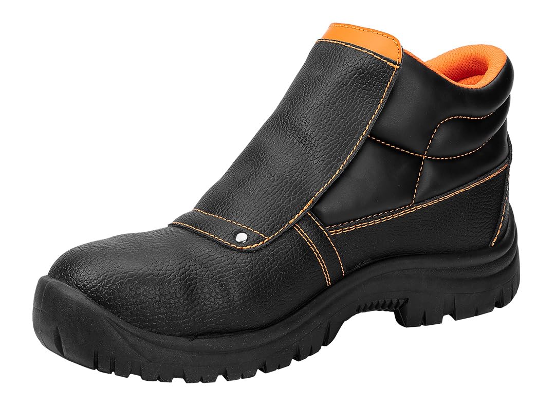 NEO TOOLS Zapatos de seguridad para hombre, antideslizantes, de piel, botas de trabajo, transpirables, ligeras, botas de trabajo, zapatos de seguridad, zapatos de soldador, talla 39-47