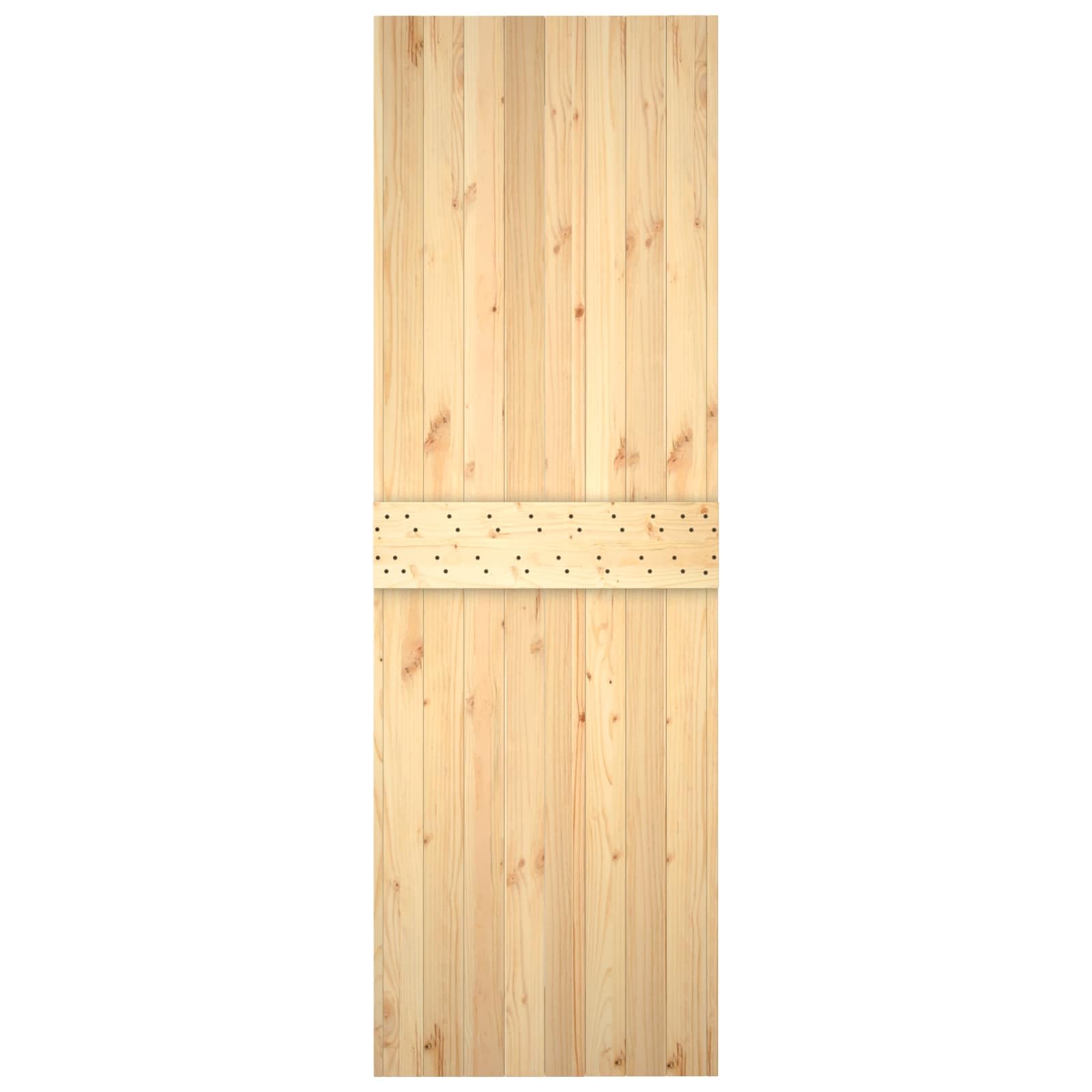 Drzwi przesuwne z drewna sosnowego i białego, 70 x 210 cm