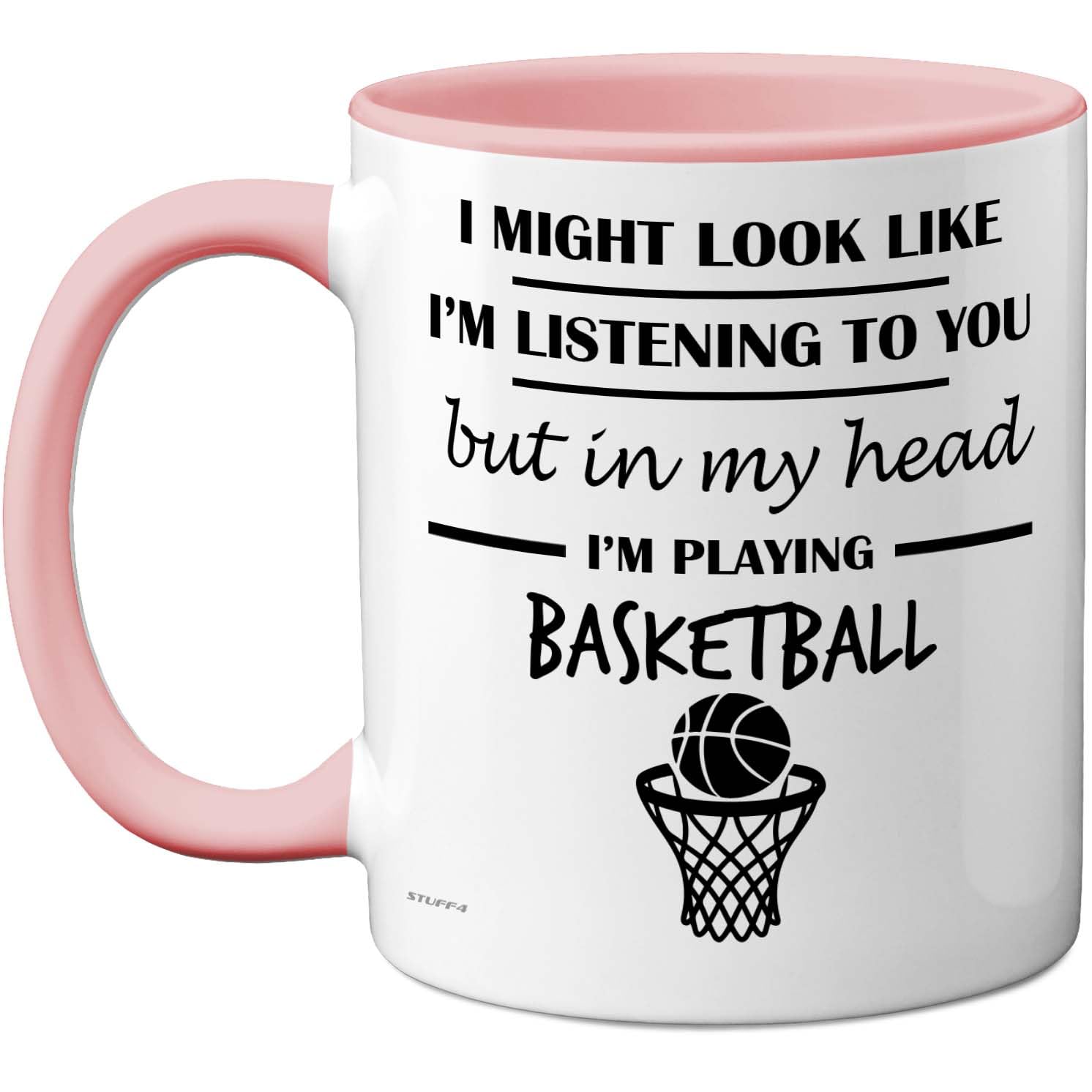 Stuff4 Basketball Gifts, in My Head Mug, Funny Gift for Basketball Lover Men Women