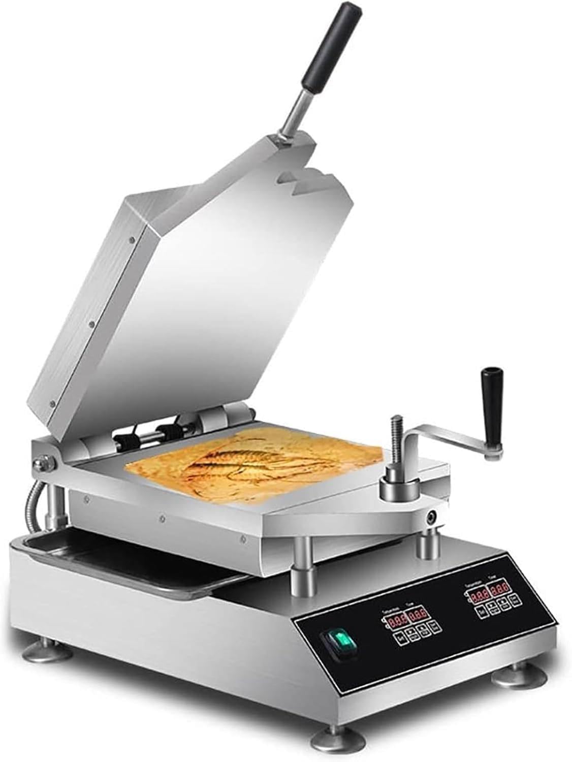 GYKOZY Prawn Tako Senbei Maker Machine, Intelligent Temperature Control Crepe Maker, Pancake Grill Roaster for Seafood Treats