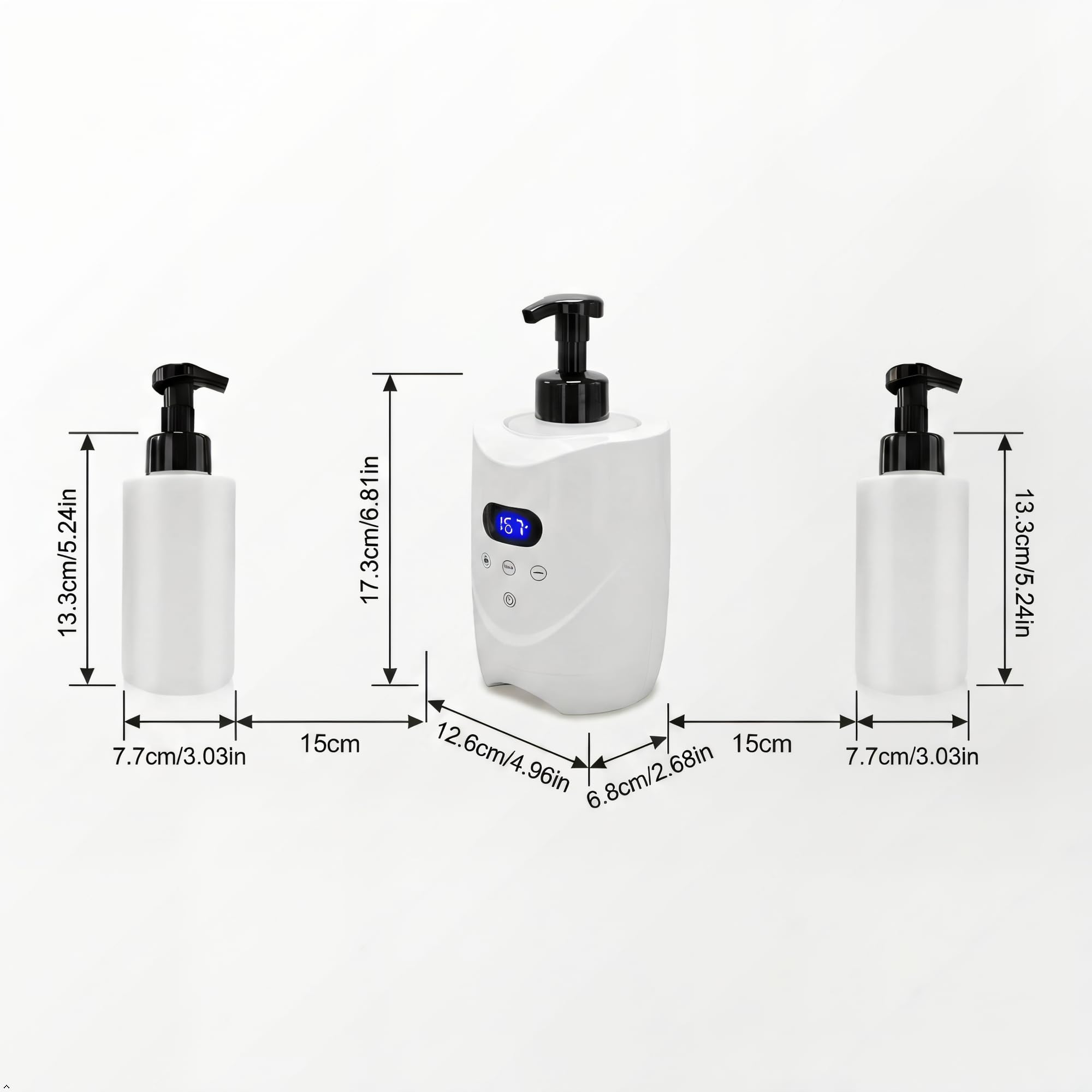 Il dispenser di schiuma da barba crea una ricca schiuma per la rasatura del viso, la schiuma da barba professionale da uomo di grande capacità è adatta per uso domestico, salone o barbiere, 2 flaconi