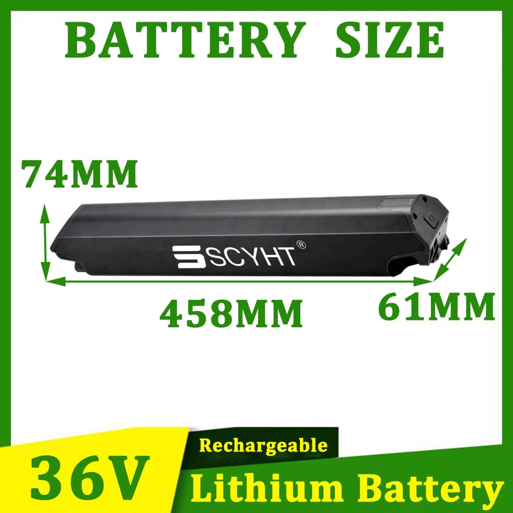 Batería Litio 36 V 10 Ah 12,8 Ah 7,5 Ah Baterías Recargables 14 Ah Baterías Iones de Litio 36 V Baterías Tubo Inferior para Motores 250 W a 550 W con Cargador,36v10ah t Plug