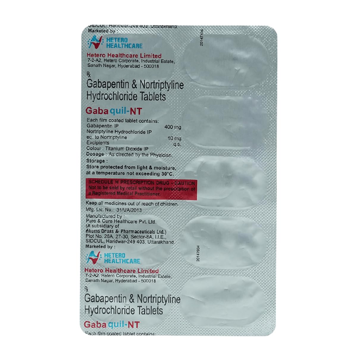 Gabaquil-NT - Strip of 10 Tablets