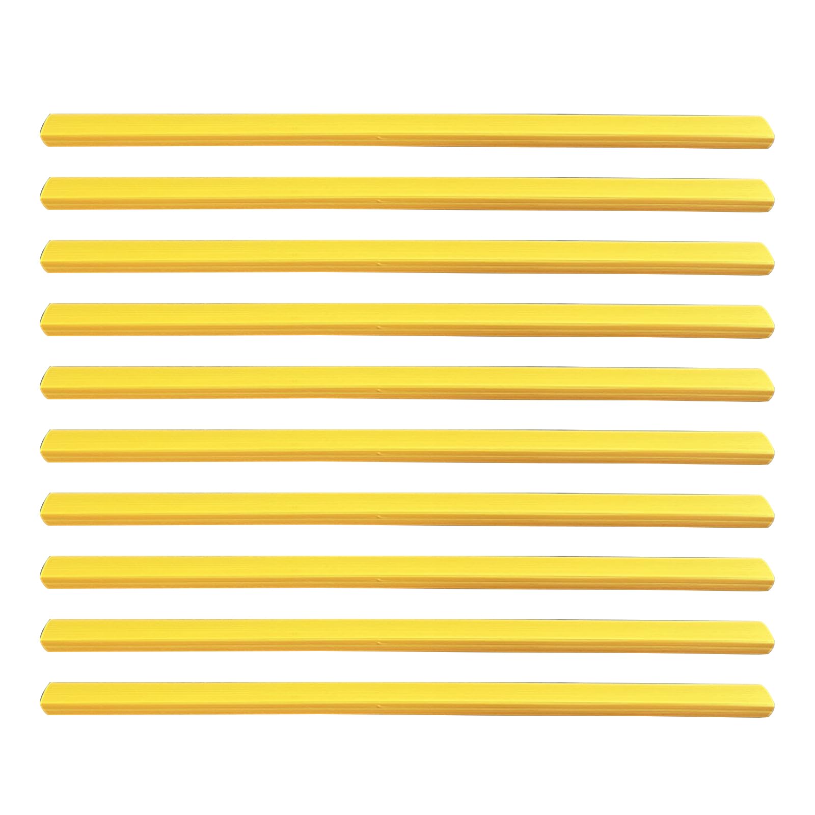 10Pcs 30.5x1.5cm Binding Bars Slide Grip, A4 Plastic Spine Bars, Yellow Slide Binders for Home School Office Document Supplies