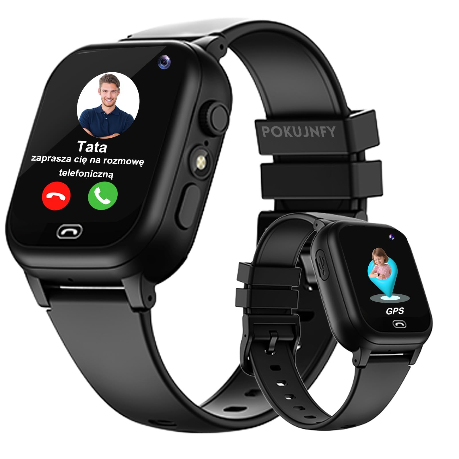 Smartwatch dla Dzieci z GPS SOS Kontakty Czat Rozmowy Telefoniczne | Tryb KlasowyGra Budzik Latarka IP68 Wodoodporny Cyfrowy Prezenty Smartwatch Dziecięcy Chłopcy Dziewczynki