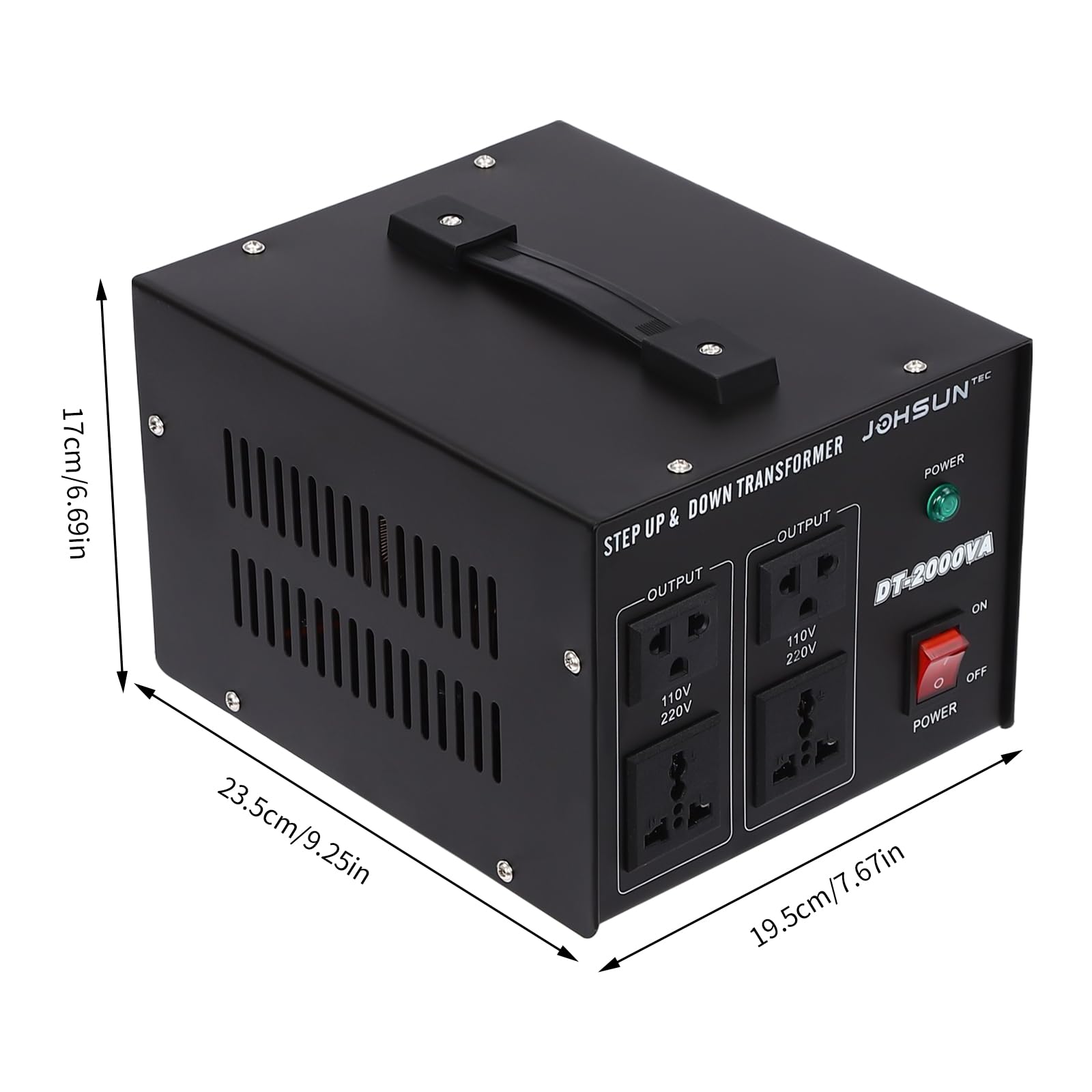 Transformator napięcia, DT-2000VA 2000 W, 220 V to 110 V, konwerter napięcia Step-up/Down, do wszystkich urządzeń elektronicznych i elektrycznych