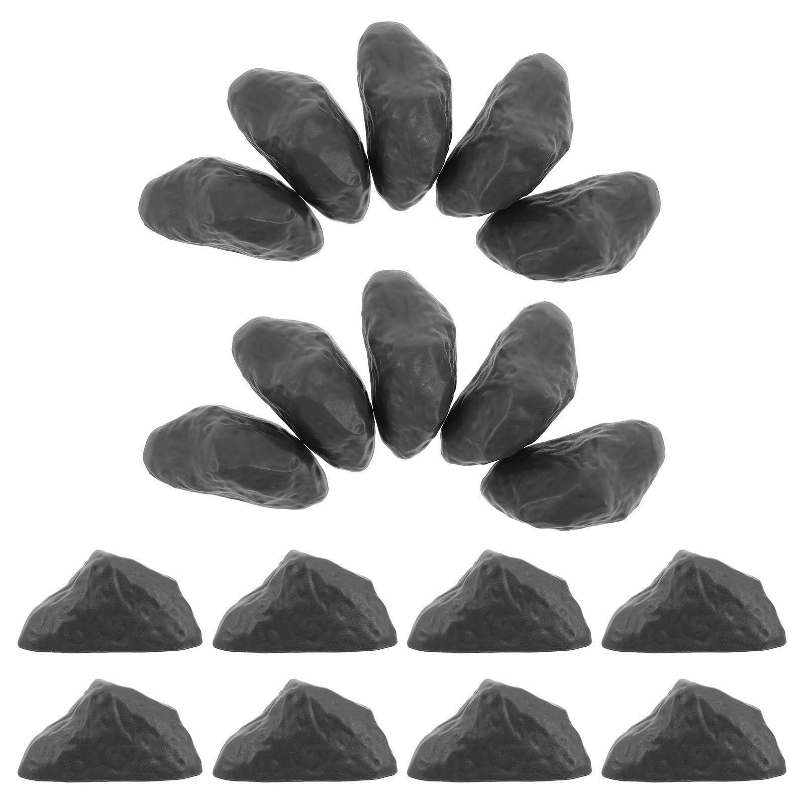 BIUDECO 50pcs Miniature Rock Decoration with Realistic Texture, Plastic Aquarium Stones for Microlandscapes and Indoor Decoration, Versatile Miniature Accessories for Diorama Supplies