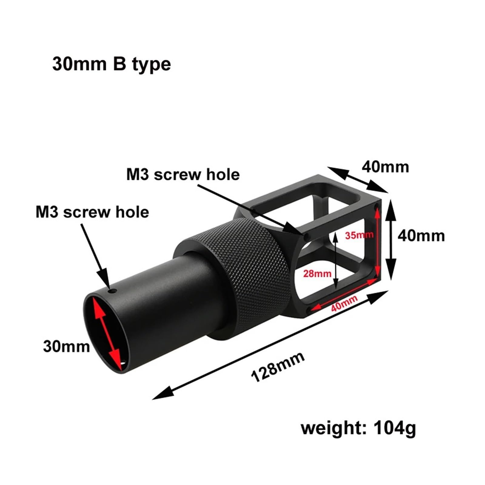 Compatibile con UAV, Clip Tubo Braccio Pieghevole Alluminio
