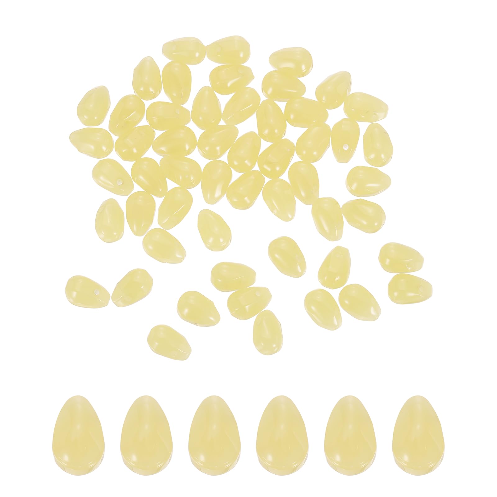 sourcing map 60 Pcs Teardrop Crystal Glass Beads, 6x9mm Teardrop Glass Charm Pendants Water Drop Beads Top Drilled for Jewelry Making DIY Craft Bracelets Necklace, Yellow