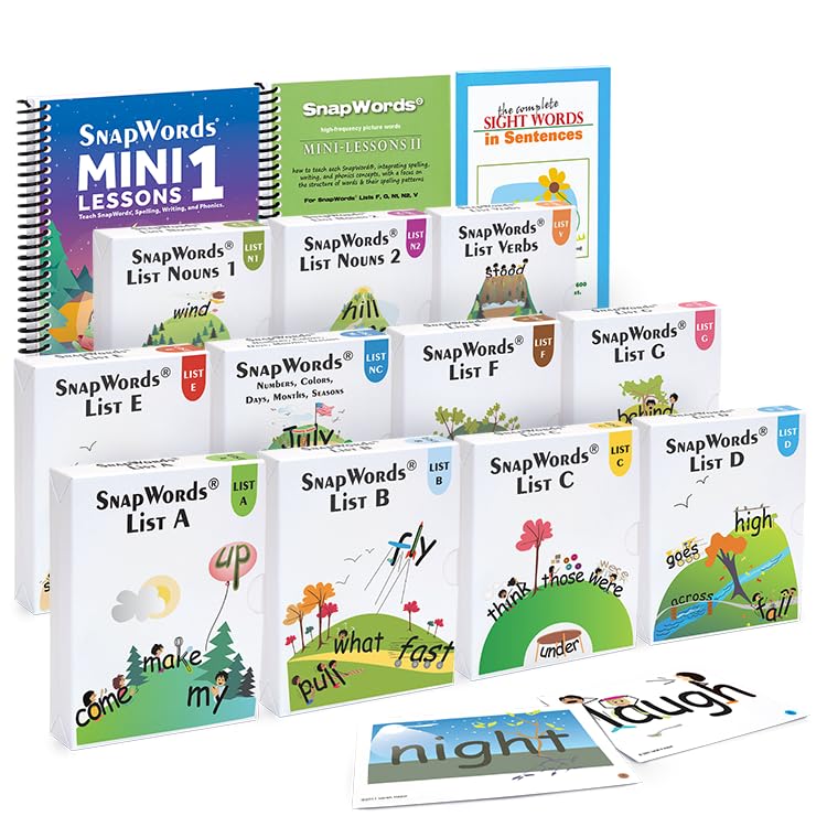 607 SnapWords Teaching Cards | ESL | ELL | Multisensory | Kinesthetic Sight Word Flash Cards