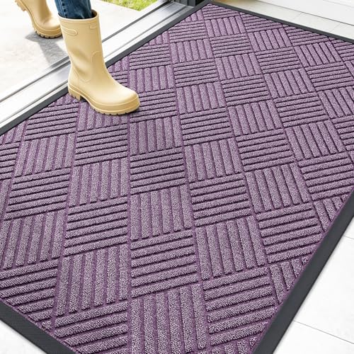 Image of OLANLY Front Door Mat Outside Entrance 47x32, Waterproof Heavy-Duty Doormat
