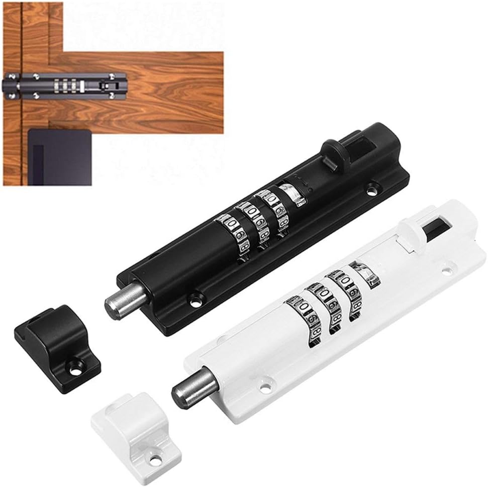 Horizontal Door Bolt Lock Sliding Combination Code Can Be Reset for Gate Garage Cabinet