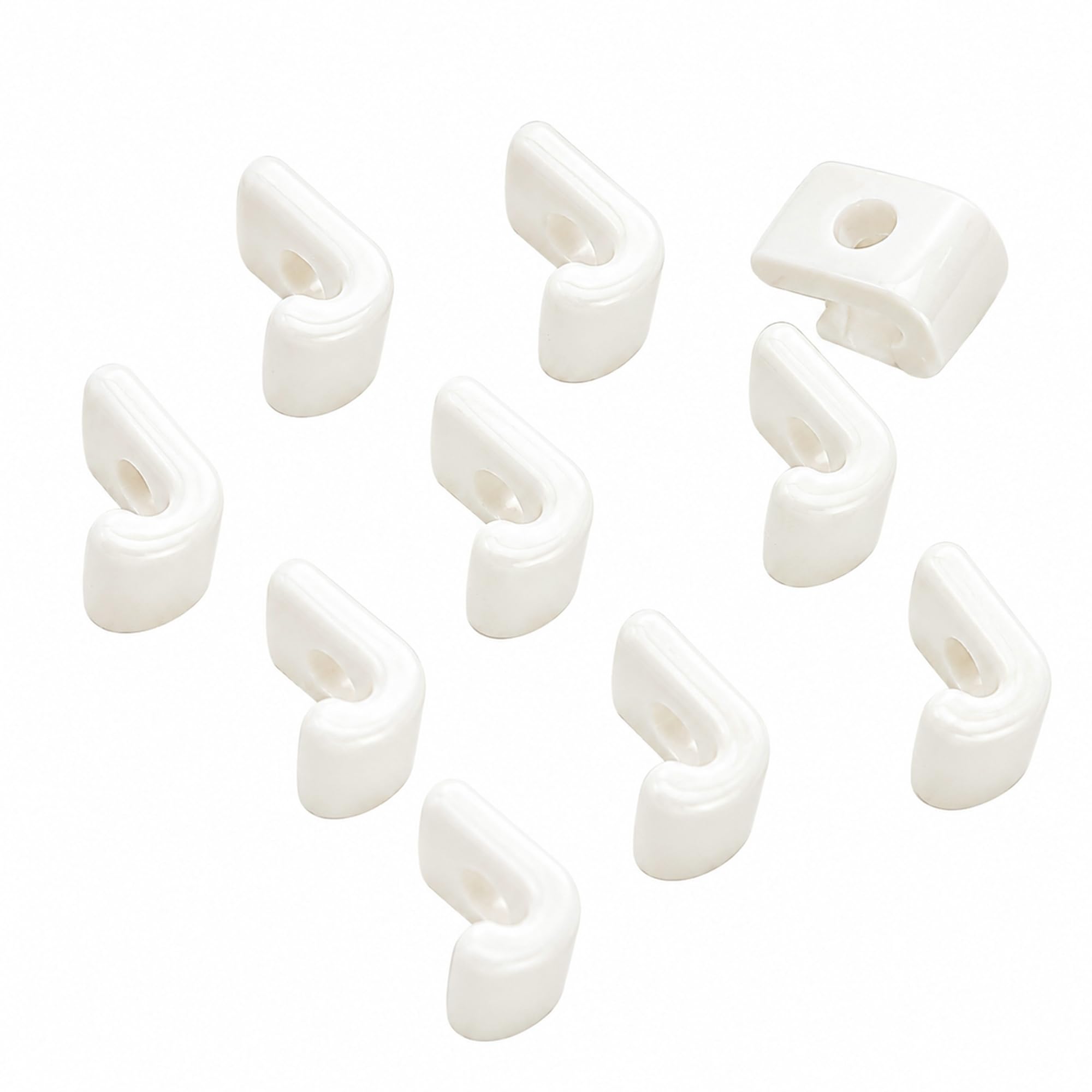 Letter Beads, 10pcs Alphabet Beads, Large Acrylic Letter Beads with 6mm Holes for Bracelet Making, Jewellery, Keyrings and Craft Projects (Cream White, Letter J)