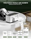 MUNBYN Shipping Label Printer, 4x6 Label Printer, Thermal Printer for Shipping Labels Home Small Business, Compatible with Canada Post, Purolator, UPS FedEx, DHL, White