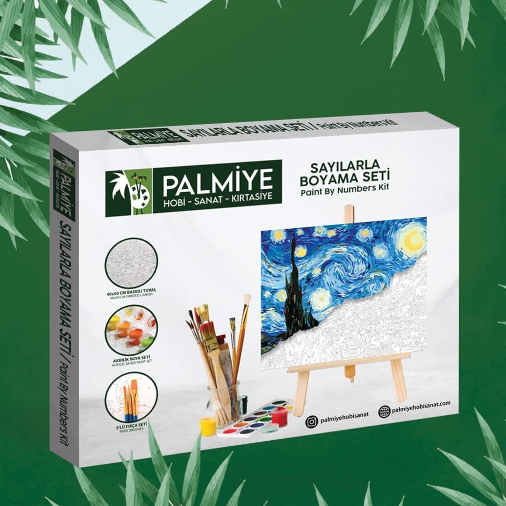 Palmiye Hobi Sanat Sayılarla Boyama Tuval Seti Fırça Boya Dahil (Çıtalı) 40x50 CM - Bale