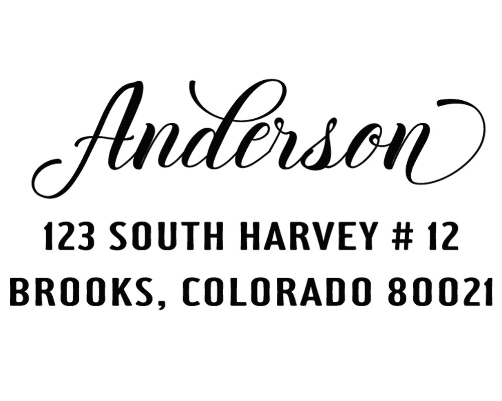 IMPRINTALKtalk by CONCHSHELL Personalized Self Inking Rubber Stamp Custom Wedding invite Return Address Stamp