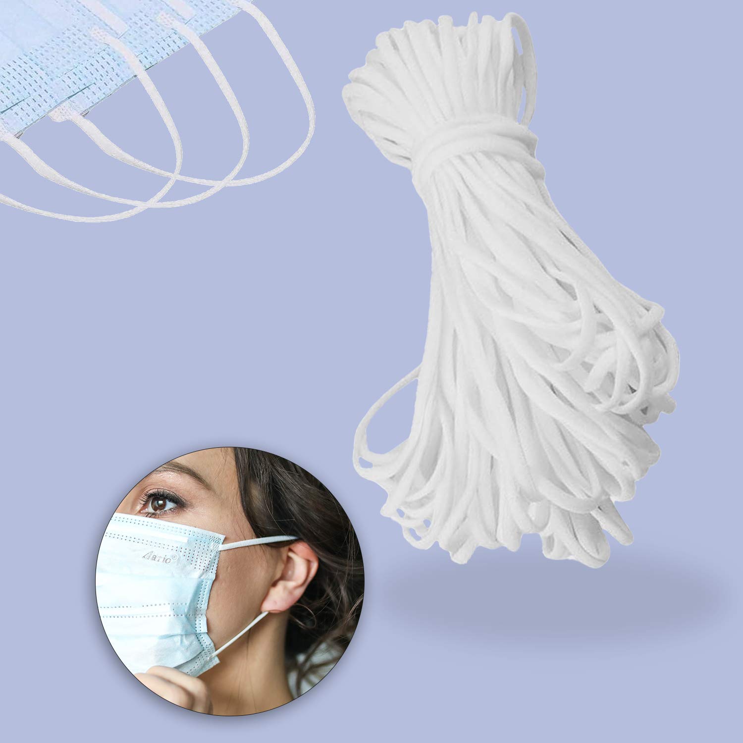 Fascia Elastica Per Cucito 4 Mm X 50 M - Bianca Per Abbigliamento E Fai Da Te - Foto 5