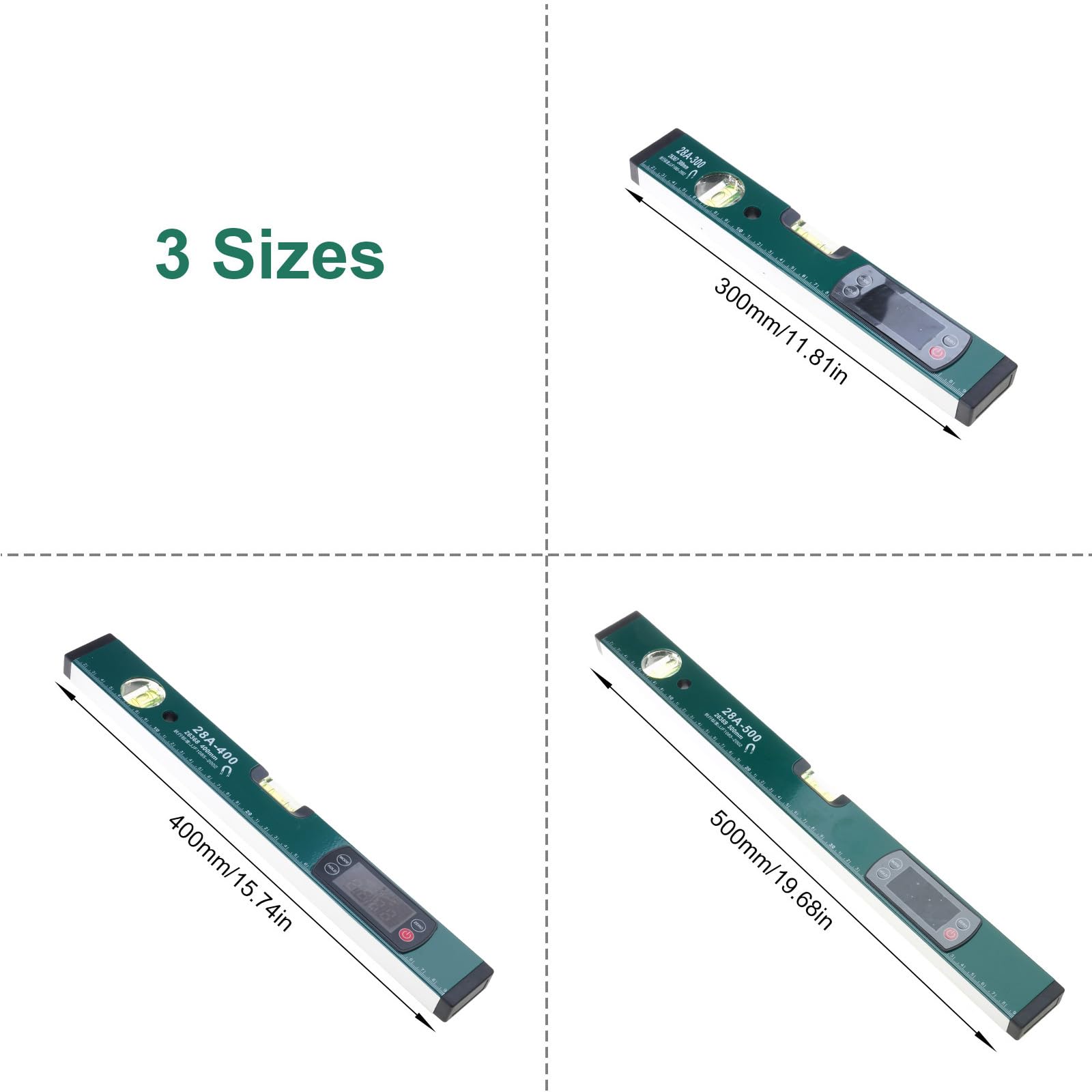 Livelli a bolla Angles Finder Digital Righello Goniometro con Funzione Data Hold Display LED Inclinometro Elettronico Digitale