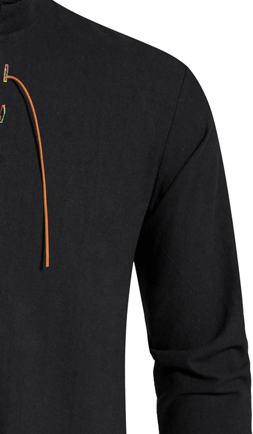 JEMITOP Men's Pure Cotton Retro Lace Up Shirts for Renaissance Pirate Medieval Viking - Image 5