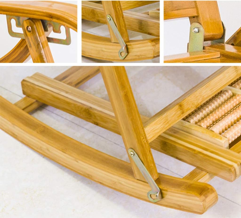 Outdoor Rocking Chairs Garden Leisure Bamboo Chair Folding Lawn Lounge Chairs Reclining Chair Patio Zero Gravity Chair Sun Lounger Recliner