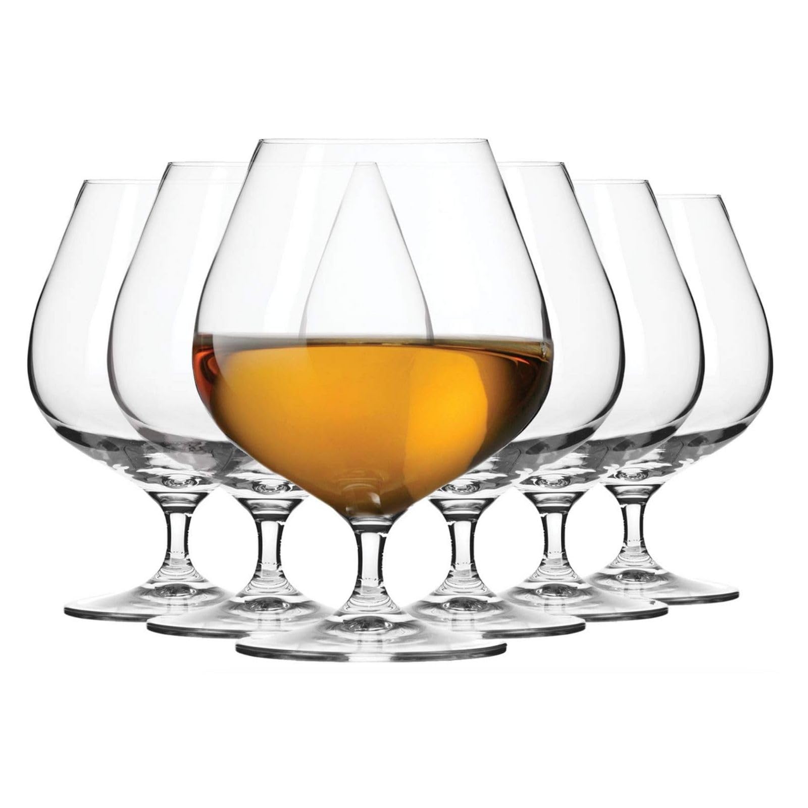 Krosno Harmony Calici Brandy Cognac 590 ml, Set 6 Pezzi, Vetro Cristallo Senza Piombo, Snifter Eleganti per Degustazione, Casa Ristorante, Lavabili in Lavastoviglie