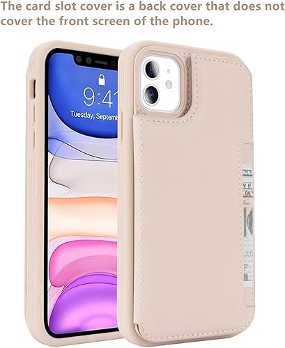 Miniatura 19 de iCoverCase Funda compatible con iPhone 11 con soporte para tarjetas, funda protectora de piel sintética con bloqueo RFID para mujeres y hombres