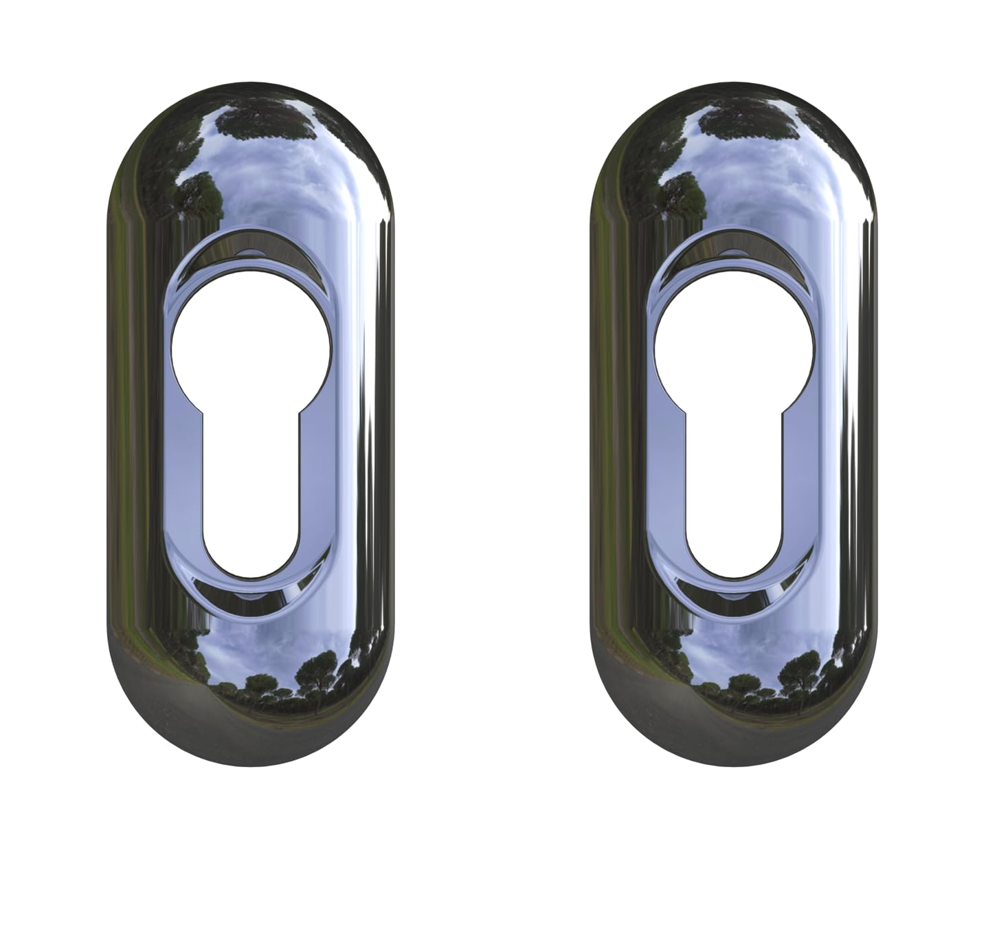 Ultion Sweet Slim Escutcheon Keyhole Cover (Chrome, Escutcheon)