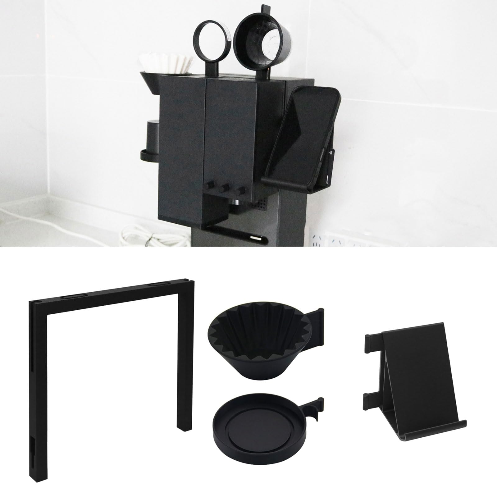 Set Organizer per caffè Montato lateralmente, Black