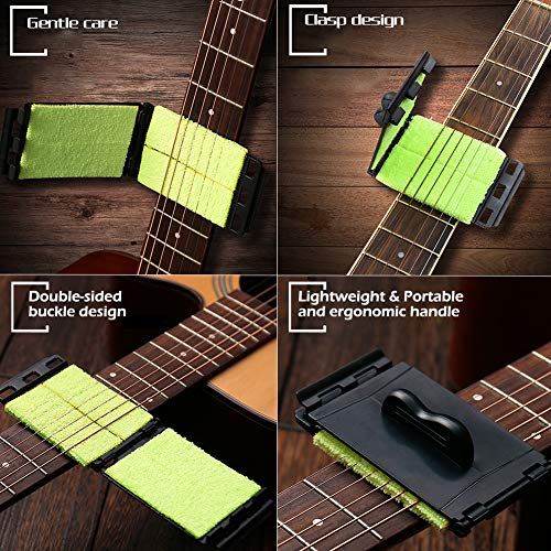 LITMIND Guitar String Cleaner, Guitar Strings Scrubber, Guitar Fretboard Cleaner, Guitar Maintenance Kit for Guitar/Bass/Ukulele - 1 Pack