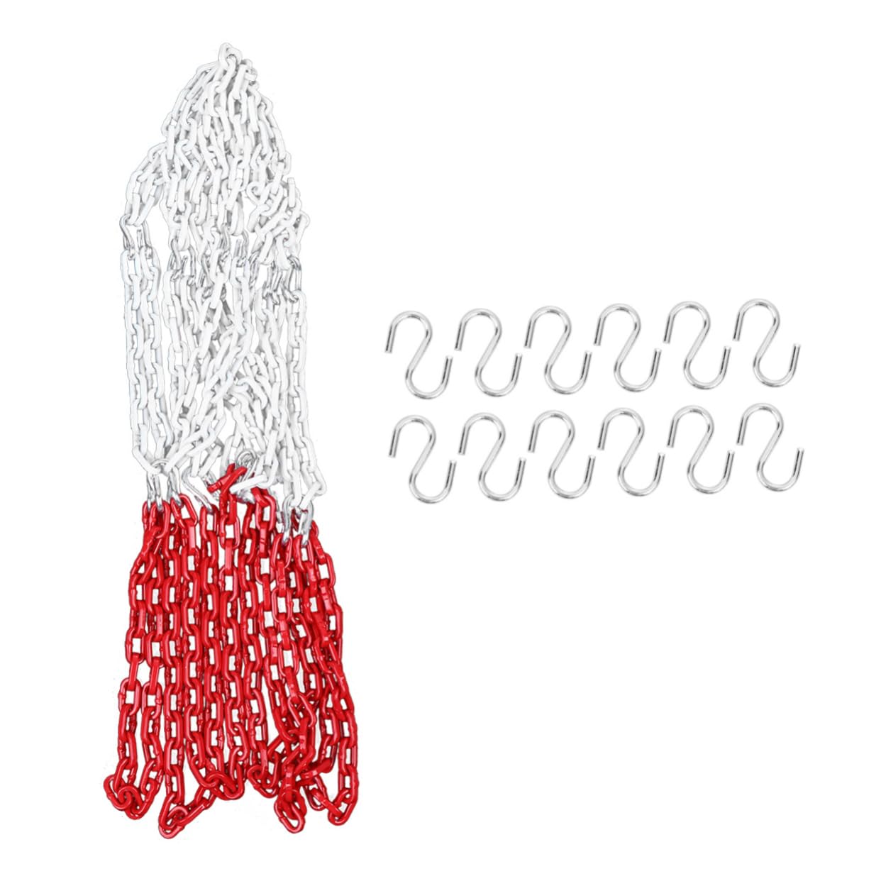 Yardwe 12 Buckle Galvanized Manganese Steel Basketball Net Outdoor Hoop Basketball Goal