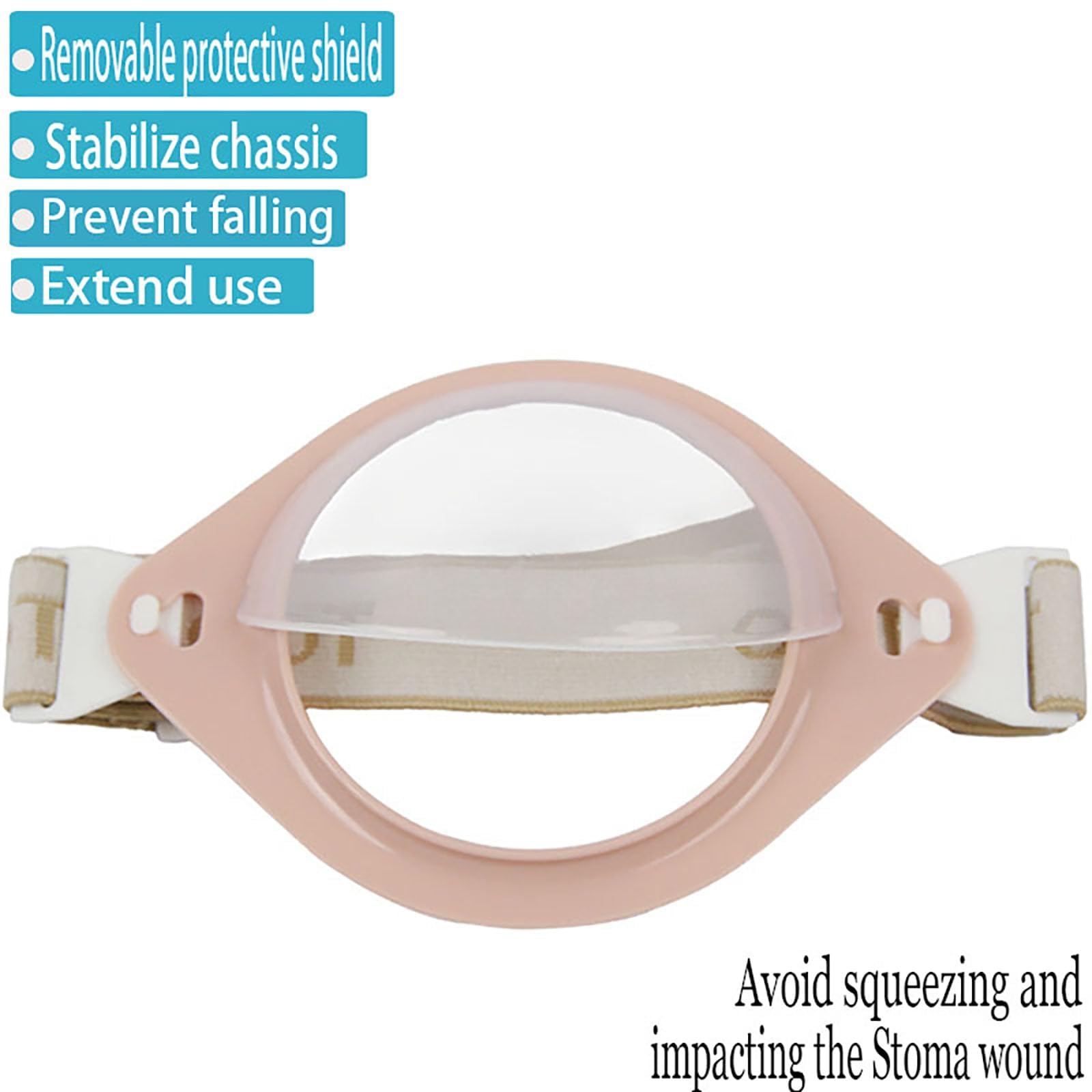 Stoma Guard | Security Shield | Stoma Chassis Reinforcement Adjustable Support Ostomy Belt, Ostomy Bag Cover Ostomy Supplies (Khaki)