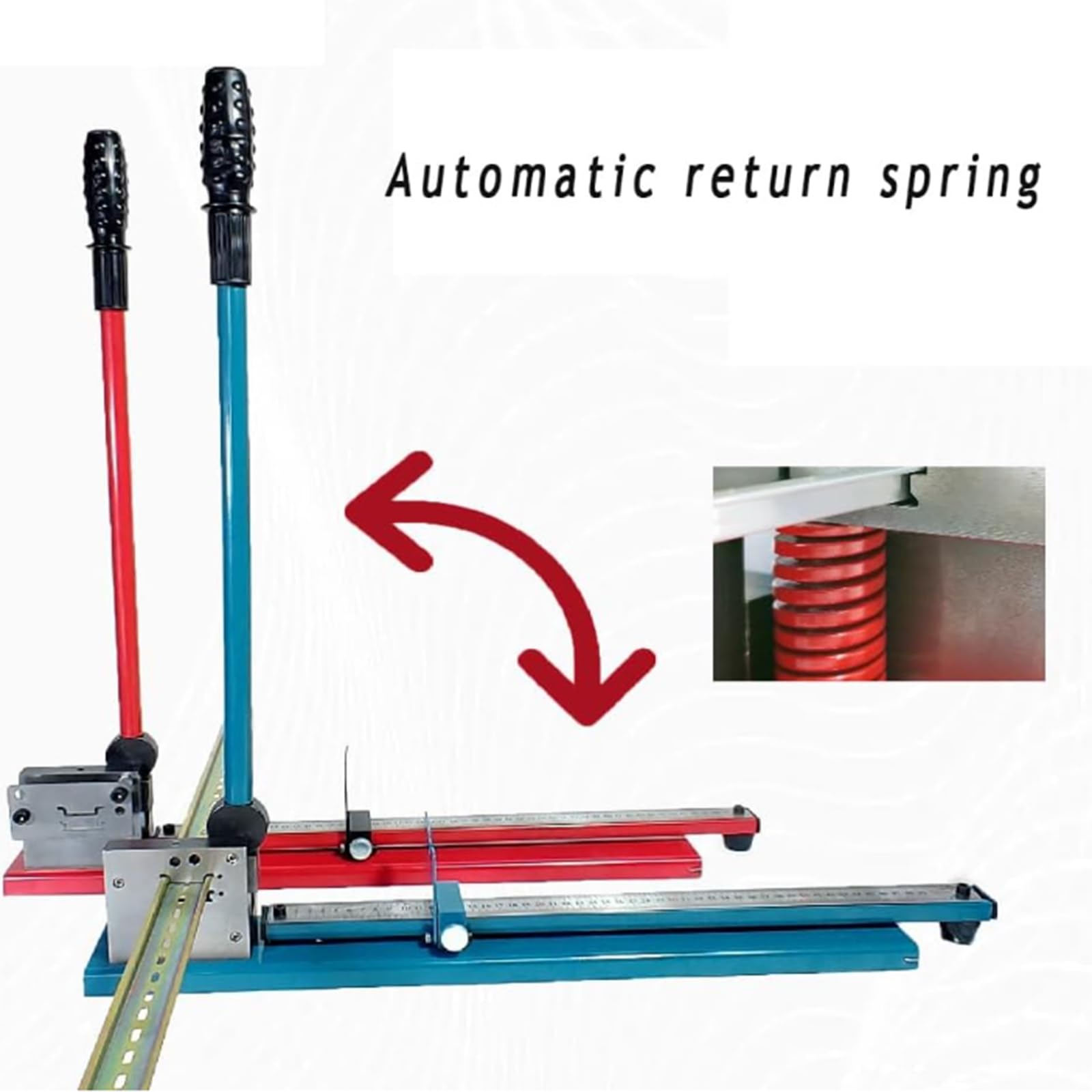 Utensile da taglio per guida DIN con guida e scala di misurazione per impianti elettrici professionali