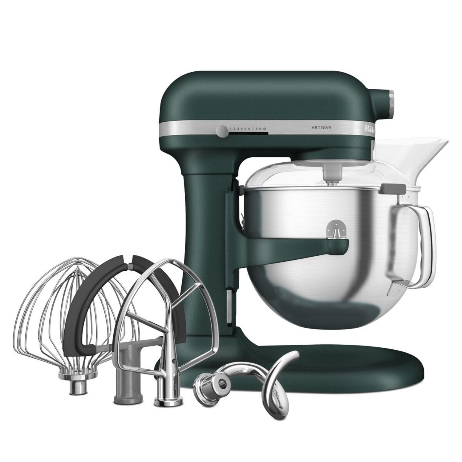KitchenAid Robot da Cucina - Artisan - Robot da cucina multifunzione con ciotola sollevabile - Con 5 accessori in acciaio inox - 6,​6L - Pebbled palm